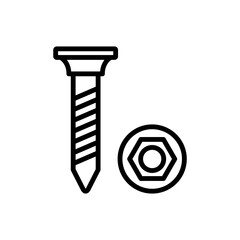 Screw Nut And Bolt Icon Design Vector Template Illustration