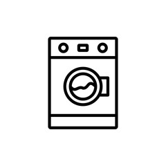 Washing Machine Icon Logo Design Vector Template Illustration