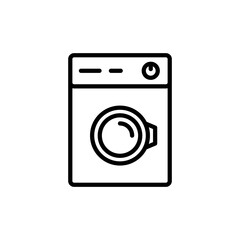 Washing Machine Icon Logo Design Vector Template Illustration