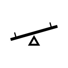 Seesaw Icon Design Vector Template Illustration