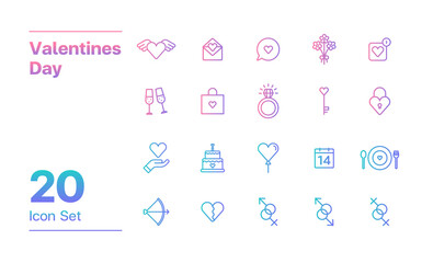 Valentines gradient Icon