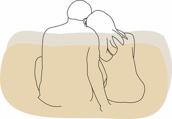 illustration of a couple