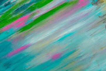 abstract creative background: light bright chaotic spots of oil paint on linen canvas before tone priming