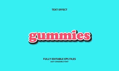 gummies style editable text effect