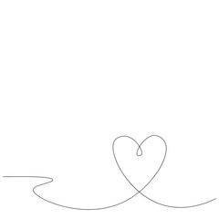 Heart drawing on white background vector illustration