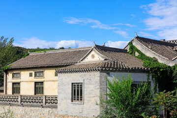 Fototapeta na wymiar architectural landscape of Gubeikou Town, Miyun, Beijing, China