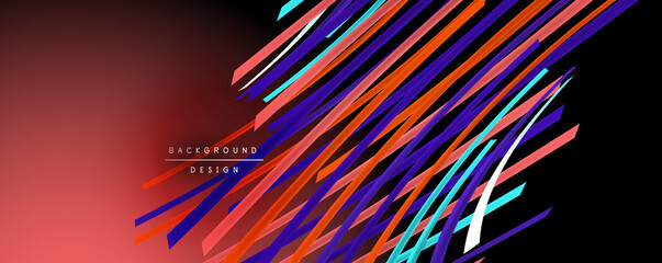 Abstract colorful lines vector background. Internet, big data and technology connections concept, abstract template