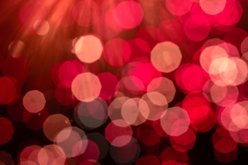 Abstract background of blurred lights with bokeh effect
