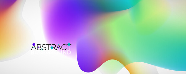 Fluid color gradient abstract background, trendy colorful wallpaper. Vector illustration for placards, brochures, posters, banners and covers