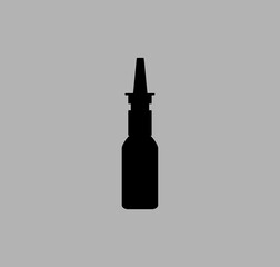 icon of a Nasal spray, medical illustration simple