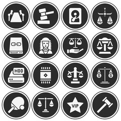 16 pack of courts  filled web icons set