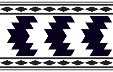 Abstract seamless geometric ethnic pattern traditional background design for wallpaper, fabric, textile. Premium Vector