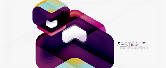 Vector 3d arrow geometric composition, abstract background for business or technology presentation, internet poster or web brochure cover, wallpaper