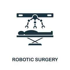 Robotic Surgery icon. Simple element from technology collection. Filled monochrome Robotic Surgery icon for templates, infographics and banners