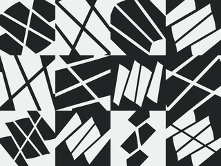 Abstract vector simple shapes for design. Textile art print and poster. Geometric symbols and elements for web background.