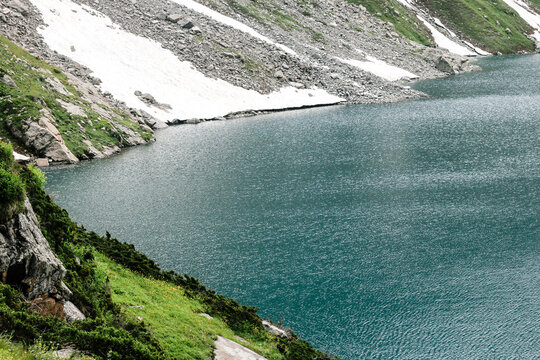 Beautiful scenery of the calm Katora Lake in Northern Pakistan