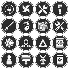 16 pack of generator  filled web icons set