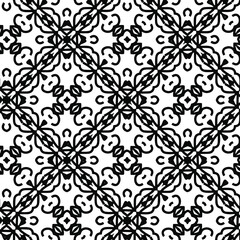  Geometric vector pattern with triangular elements. Seamless abstract ornament for wallpapers and backgrounds. Black and white colors