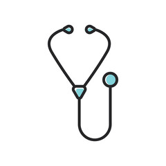 Stethoscope icon design template vector isolated illustration