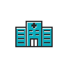 Hospital icon design template vector isolated illustration