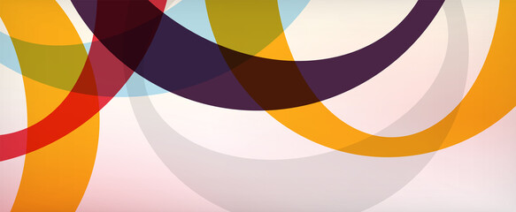 Obraz premium Ring geometric shapes, o letter repetition wallpaper. Abstract background for business or technology presentations, internet posters or web brochure covers