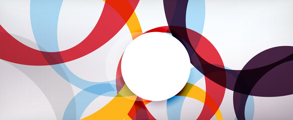 Ring geometric shapes, o letter repetition wallpaper. Abstract background for business or technology presentations, internet posters or web brochure covers