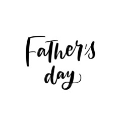 HOLIDAY HAND LETTERING. HAPPY FATHER'S DAY. VECTOR HAND LETTERING GREETING TYPOGRAPHY