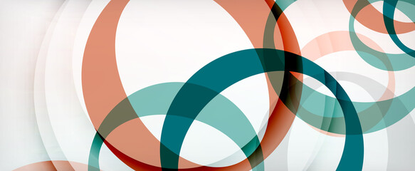 Ring geometric shapes, o letter repetition wallpaper. Abstract background for business or technology presentations, internet posters or web brochure covers