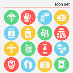 16 pack of learned profession  filled web icons set