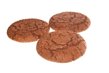 flour biscuits isolated on white background