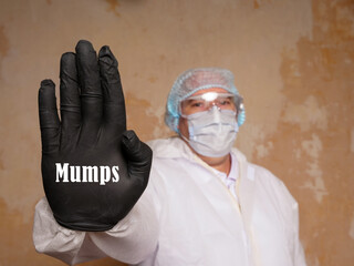  Mumps phrase on the piece of paper.