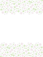 Obraz na płótnie Canvas Soft colored cherry blossoms, rape blossoms, spring frame