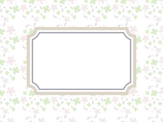 Soft colored cherry blossoms, rape blossoms, spring frame