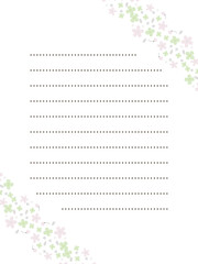 Soft-colored cherry blossoms, rape blossoms, and spring letter frames