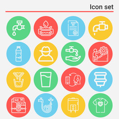 Fototapeta premium 16 pack of sweat lineal web icons set