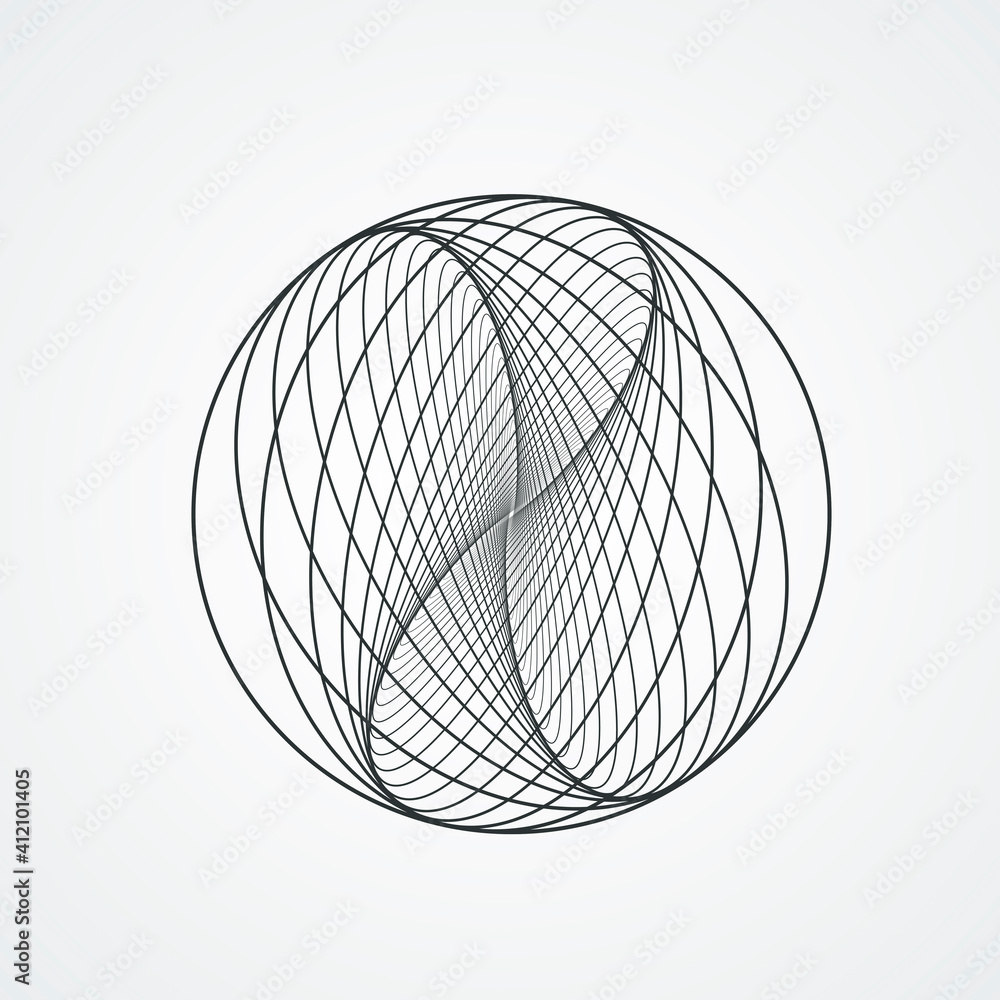 Aufkleber Modern web template for concept design. Abstract tech background. Futuristic wave. Business technology concept. Vector pattern. Graphic element vector. Digital science technology concept.