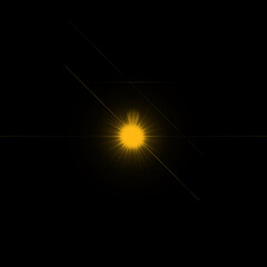 Overlay, flare light transition, effects sunlight, lens flare, light leaks. High-quality stock image of warm sun rays light effects, overlays or golden flare isolated on black background for design