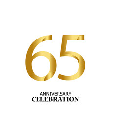 65 YEARS ANNIVERSARY CELEBRATION VECTOR TEMPLATE DESIGN ILLUSTRATION