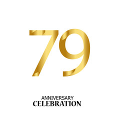 79 YEARS ANNIVERSARY CELEBRATION VECTOR TEMPLATE DESIGN ILLUSTRATION