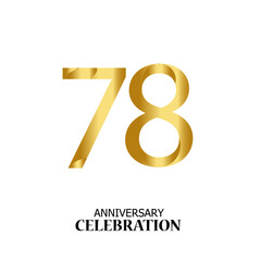 78 YEARS ANNIVERSARY CELEBRATION VECTOR TEMPLATE DESIGN ILLUSTRATION