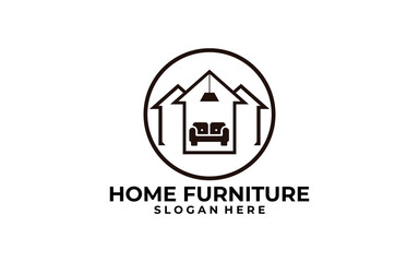 House Interior Room, Gallery Furniture Logo Design