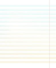 Grid paper. Abstract striped background with color horizontal lines. Geometric pattern for school, wallpaper, textures, notebook. Lined paper blank isolated on transparent background.