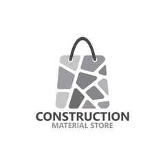Construction material store logo template design