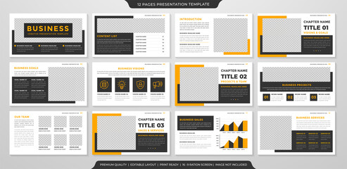 business presentation layout template design with minimalist style and modern concept use for business proposal