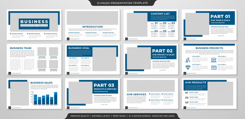 business presentation layout template design with minimalist style and modern concept use for business proposal