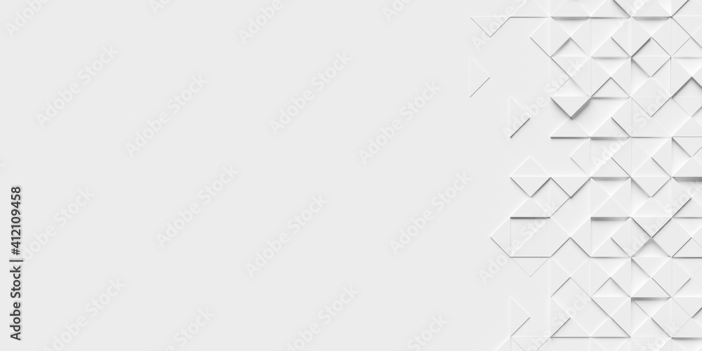 Aufkleber white background with copy space on the left and in the center. right side is covered in pattern of 