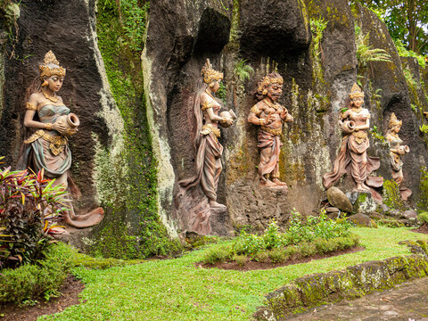 The ancient Gunung Kawi Stone Shrines in Bali, Indonesia