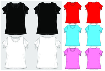 t shirt template for women and girl 
