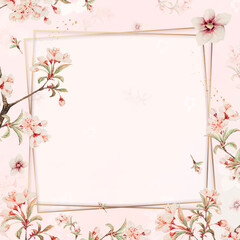Vintage floral frame vector
