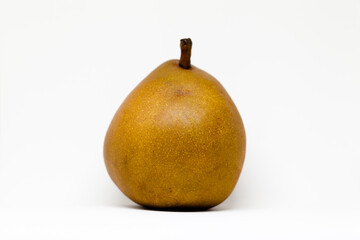 Fresh, ripe and golden pear, isolated in white